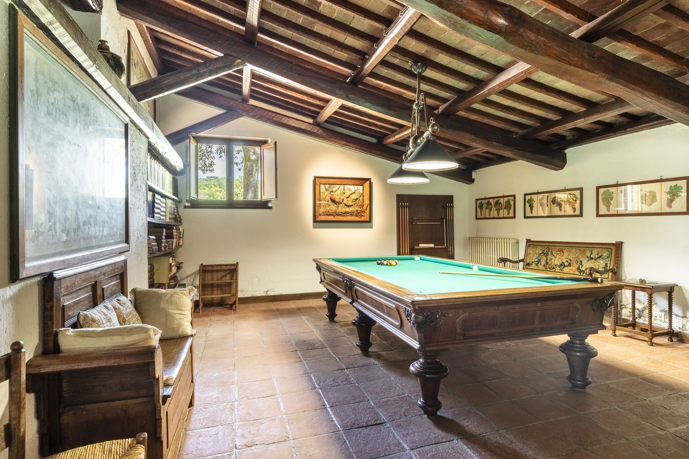 Sala biliardo della Tenuta La Quarantana